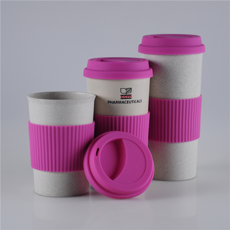Eco-Friendly 12oz/350ml Travel Takeaway Pyrex Tea Mug Glass Coffee Cup with  Silicone Lid and Sleeve