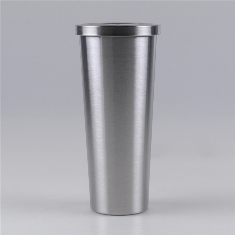 700ml Double Layer Stainless Steel Coffee Cup with Straw (1)